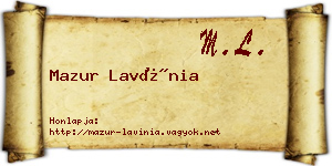 Mazur Lavínia névjegykártya